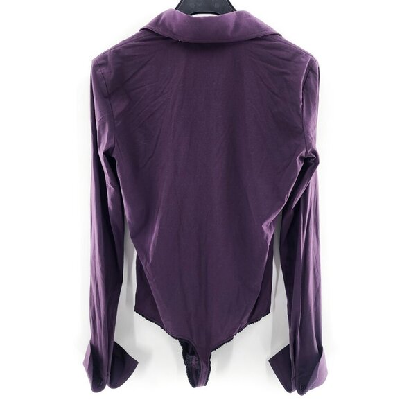 RALPH LAUREN Blue Label NWT Collared French Cuff Sleeve Bodysuit - Picture 2 of 4